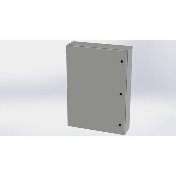 1/4 Turn Latch Electrical Enclosures, 42 in H, 8 in D, 30 in W, NEMA 3R, 4, 12, 13, Carbon Steel